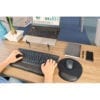 suporte notebook reliza metal preto na mesa