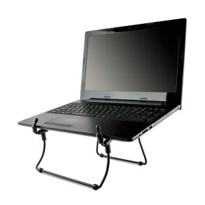 Suporte notebook metal preto diagonal