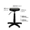 Banco Semi-sentado Ergonômico - Gás / Sem encosto / Corvim - Image 11