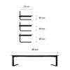 Suporte para 2 Monitores Executive - Preto / Vidro Fumê (Regulável) - Image 11