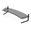 Suporte para 2 Monitores Executive - Preto / Vidro Fumê (Regulável)