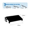 Apoio para Pés Magnético e Massageador Robust - Regulável / 45x30 cm - Image 7