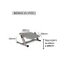 Apoio Ergonômico para Pés Ladder INOX Especial (Áreas Limpas) - 8 Alturas / 40x30 cm - Image 6