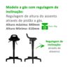 banco semi-sentado integral skin backsystem detalhes
