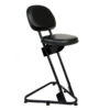 Banco Semi-sentado Ergonômico Prime - Aço / Com Encosto / Corvim