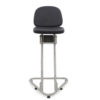 banco semi-sentado inox com encosto frontal