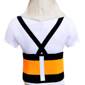 cinta lombar ergonomica reflex laranja trás