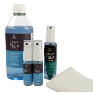 kit completo limpa tela antibactérias combate covid-19 coronavirus