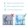 postura correta e incorreta suporte para monitor