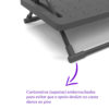 Apoio para pes ergonomico Balance - detalhe cantoneiras emborrachadas