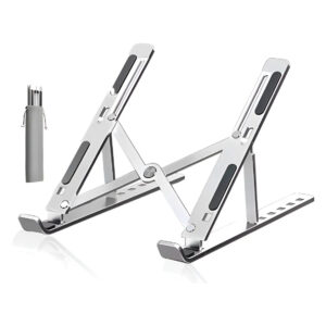 Suporte para Notebook Alumínio Premium - Regulável / Dobrável (Estojo Grátis)